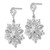 14k White Gold Fancy Snowflake Dangle Earrings K1382