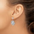 14k White Gold Fancy Snowflake Dangle Earrings K1382