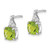 14K White Gold Checkerboard Peridot and Diamond Earrings EM4393-PE-006-WA
