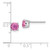 14k White Gold Round Created Pink Sapphire Earrings EM7097-CPS-W