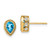 14k Pear Blue Topaz and Diamond Earrings EM7094-BT-032-YA