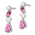 14k White Gold Created Pink Sapphire and Opal Dangle Earrings EM7458-CPS/OP-W