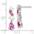 14k White Gold Created Pink Sapphire and Opal Dangle Earrings EM7458-CPS/OP-W