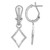 14k White Gold Diamond Dangle Omega Back Earrings EM4201-033-WA