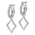 14k White Gold Diamond Dangle Omega Back Earrings EM4201-033-WA