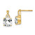 14k Checkerboard White Topaz and Diamond Earrings EM4393-WT-006-YA