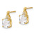 14k Checkerboard White Topaz and Diamond Earrings EM4393-WT-006-YA