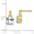 14k Checkerboard White Topaz and Diamond Earrings EM4393-WT-006-YA
