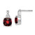 14K White Gold Checkerboard Garnet and Diamond Earrings EM4393-GA-006-WA