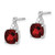 14K White Gold Checkerboard Garnet and Diamond Earrings EM4393-GA-006-WA
