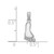 14K White Gold Polished Foot Charm K7178W