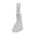 14K White Gold Polished Foot Charm K7178W