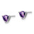 14k White Gold Trillion Amethyst Earrings EM7100-AM-W