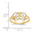 14k w/ Rhodium Diamond-cut Butterfly Ring K2067