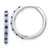 14K White Gold Lab Grown Diamond VS/SI FGH & Cr. Sapphire Hinge Hoop EM5607-SA-020-WLG