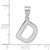 14kw Polished Bubble Letter D Initial Pendant YC1441WD