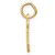 14k Key Letter W Initial Charm K3442W