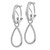 14k White Gold Diamond Teardrop Dangle Omega Back Earrings EM4204-050-WA