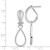 14k White Gold Diamond Teardrop Dangle Omega Back Earrings EM4204-050-WA