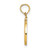 14KY Script Letter D Initial Pendant K6422D
