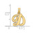 14KY Script Letter D Initial Pendant K6422D