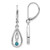 14k White Gold Blue Diamond Leverback Earrings EM5582-BD-013-WA