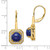 14k Lapis and Diamond Leverback Earrings EM7140-LP-028-YA