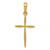 14K Polished Cross With Tapered Ends Pendant K5530
