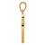 14K Polished Cross With Tapered Ends Pendant K5530