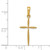 14K Polished Cross With Tapered Ends Pendant K5530