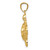 14k Diamond-cut Polished Sea Turtle Pendant K6033