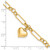 14K Polished Heart Charm Bracelet FB1984-7.5