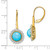 14k Turquoise and Diamond Leverback Earrings EM7139-BTQ-063-YA