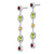 14k White Gold Garnet/Peridot/Citrine Dangle Earrings EM7133-GA/PE/CI-W