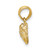 14K 2-D Textured Miniature Frog Charm K6551