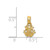 14K 2-D Textured Miniature Frog Charm K6551