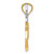 14k w/Rhodium Polished Hummingbird Filigree Wings Pendant K5997