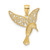 14k w/Rhodium Polished Hummingbird Filigree Wings Pendant K5997