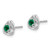 14k White Gold Created Emerald Post Earrings EM7395-CEM-W