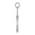 14K White Gold 3-D Large Fish Hook with Rope Charm K7885W