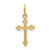 14k Polished Small Budded Cross Charm K6243