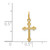 14k Polished Small Budded Cross Charm K6243