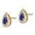 14k Pear Sapphire and Diamond Halo Post Earrings EM6991-SA-077-YA