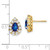 14k Pear Sapphire and Diamond Halo Post Earrings EM6991-SA-077-YA
