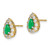 14k Pear Emerald and Diamond Halo Post Earrings EM6991-EM-077-YA
