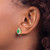 14k Pear Emerald and Diamond Halo Post Earrings EM6991-EM-077-YA