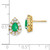 14k Pear Emerald and Diamond Halo Post Earrings EM6991-EM-077-YA