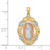 14K Two-tone w/White Rhodium Guadalupe Medal Pendant K5646