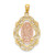 14K Two-tone w/White Rhodium Guadalupe Medal Pendant K5646