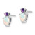 14k White Gold Created Opal and Amethyst Heart Earrings EM7076-OP/AM-W